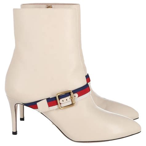 gucci leather ankle boot with belt dupe|Gucci sylvie boots.